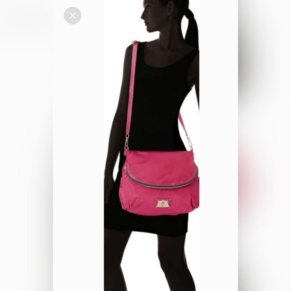 NEW WITH TAGS!! Juicy Couture Malibu BLACK Nylon Crossbody Bag.